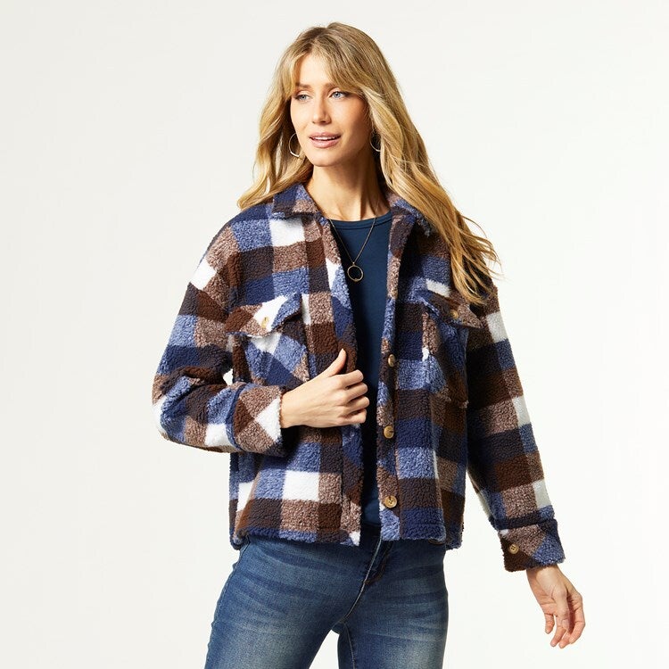 Checked shacket Clearance